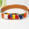 Image of Rainbow Color Pattern Adjustable Pet Dog Collar - A Doggo Lover