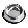 Image of High Grade Stainless Steel Non - Slip Dog Bowl with Rubber Base for Dogs, Pets Feeder Bowl and Water Bowl Perfect Choice - A Doggo Lover