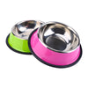 Image of Stainless Steel Base Feeder Bowls with Anti-slip Rubber for Dogs Cats and Pets - A Doggo Lover