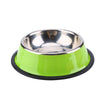 Image of Stainless Steel Base Feeder Bowls with Anti-slip Rubber for Dogs Cats and Pets - A Doggo Lover