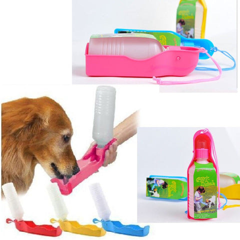 500ML Plastic Foldable Pet Dog Cat Travel Water Drinking Feeder Bottle Bowl - A Doggo Lover