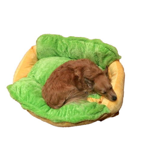 Hot Dog Design Pet Dog Bed / Removable and Washable Pet Mat Dog House for Medium and Small Dogs - A Doggo Lover