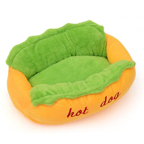 Hot Dog Design Pet Dog Bed / Removable and Washable Pet Mat Dog House for Medium and Small Dogs - A Doggo Lover