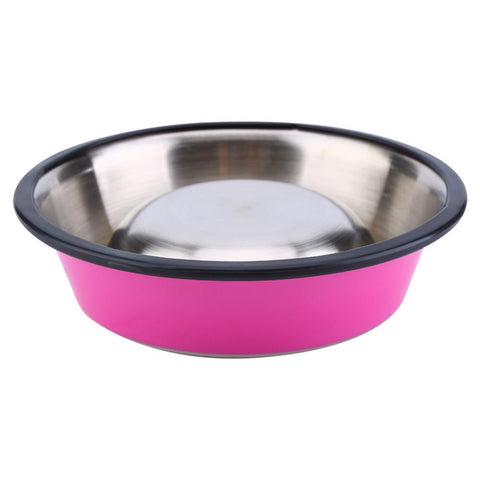 Stainless Steel Base Feeder Bowls  with Anti-slip Rubber for Dogs Cats and Pets - A Doggo Lover