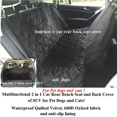 Dog Seat Cover For Cars Anti Slip In Large Size - Perfect For Cars, SUVs and Trucks In Universal Size, WaterProof & Hammock Convertible, Installing Easily