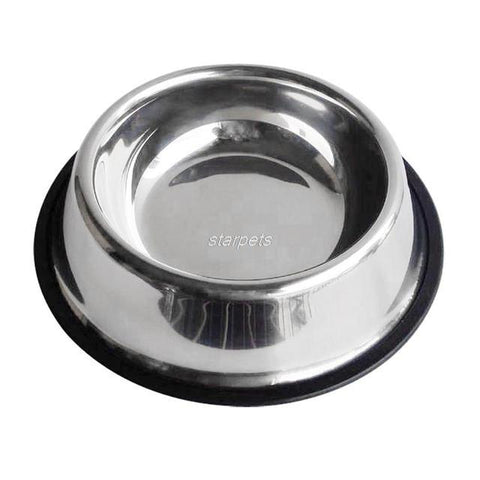 High Grade Stainless Steel Non - Slip Dog Bowl with Rubber Base for Dogs, Pets Feeder Bowl and Water Bowl Perfect Choice
