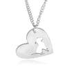 Image of Necklace Pendant PitBull Heart - A Doggo Lover