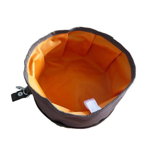 1Pc Waterproof Fabric Expandable/Collapsible Pet Water/Food Travel Bowls, Traveling/Camping/Hiking Folding Portable Feeder Dish for Dog/Puppy/Cat/Kitty - A Doggo Lover