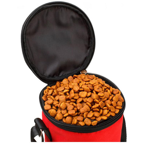 Pet Dog Food Storage Bag Bucket,Collapsible Waterproof Travel Dogs Cats Food Feeding Snack Bowl Container Barrel - A Doggo Lover
