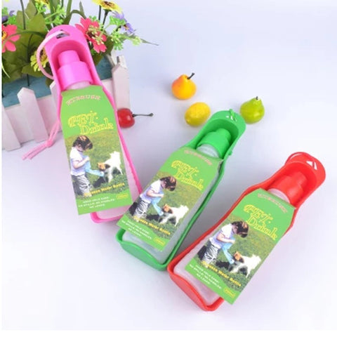 500ML Plastic Foldable Pet Dog Cat Travel Water Drinking Feeder Bottle Bowl - A Doggo Lover