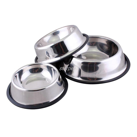 High Grade Stainless Steel Non - Slip Dog Bowl with Rubber Base for Dogs, Pets Feeder Bowl and Water Bowl Perfect Choice - A Doggo Lover
