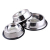 Image of High Grade Stainless Steel Non - Slip Dog Bowl with Rubber Base for Dogs, Pets Feeder Bowl and Water Bowl Perfect Choice - A Doggo Lover
