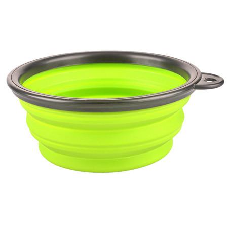 Collapsible Dog Bowls for Large & Med Dogs, Dishwasher Safe BPA FREE Food Grade Silicone, Portable Foldable Travel Bowls for Journeys & Hikes - A Doggo Lover