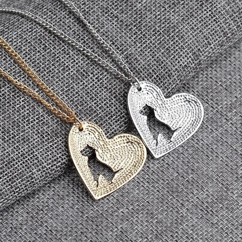 Necklace Pendant PitBull Heart - A Doggo Lover