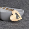 Image of Necklace Pendant PitBull Heart - A Doggo Lover